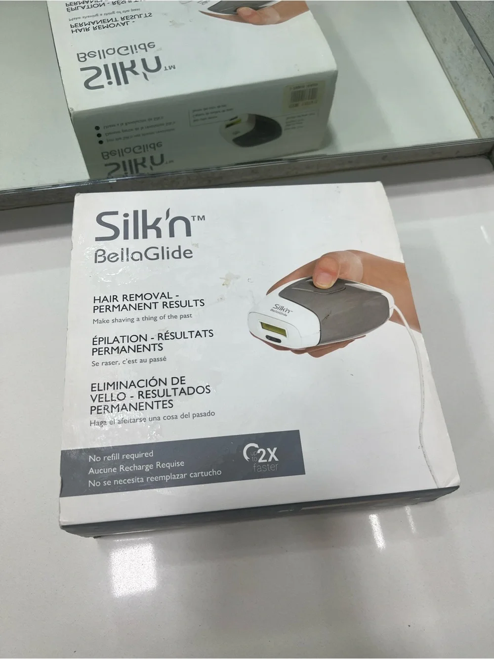 BellaGlide Hair Removal Device - White and Gray